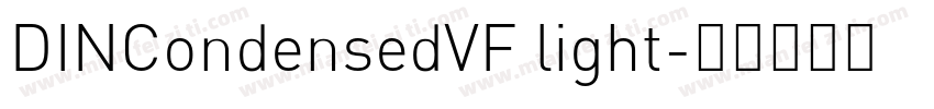 DINCondensedVF light字体转换